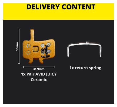 Paires de Plaquettes BLACK RIDER pour AVID Juicy Céramique 