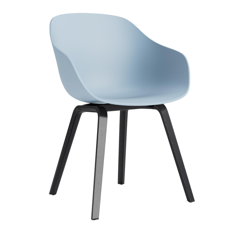 Hay AAC222 stoel zwart gelakt onderstel Slate Blue