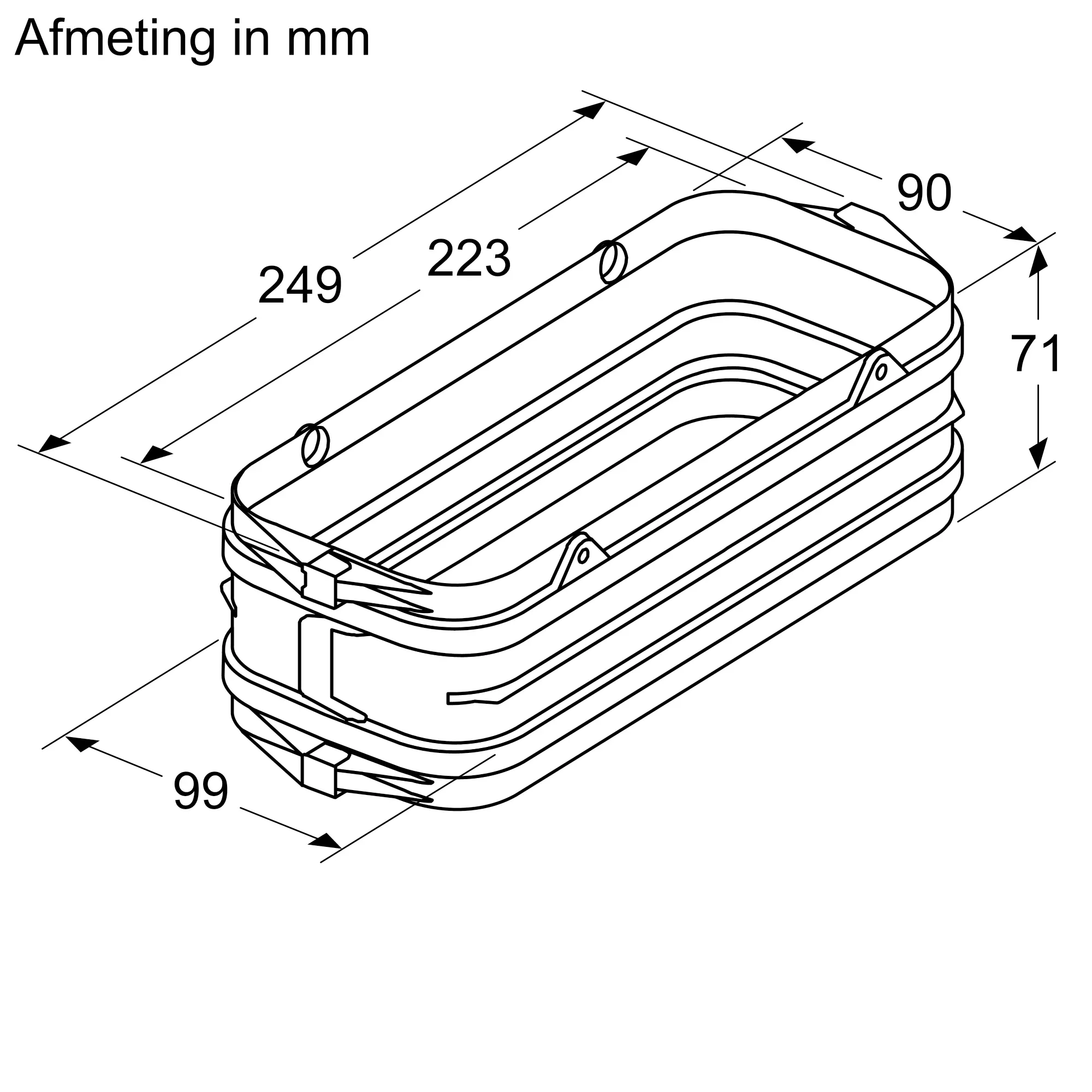 Vlakke buis 249 mm verbindingshuls female HEZ9VDSS1 • 17005038