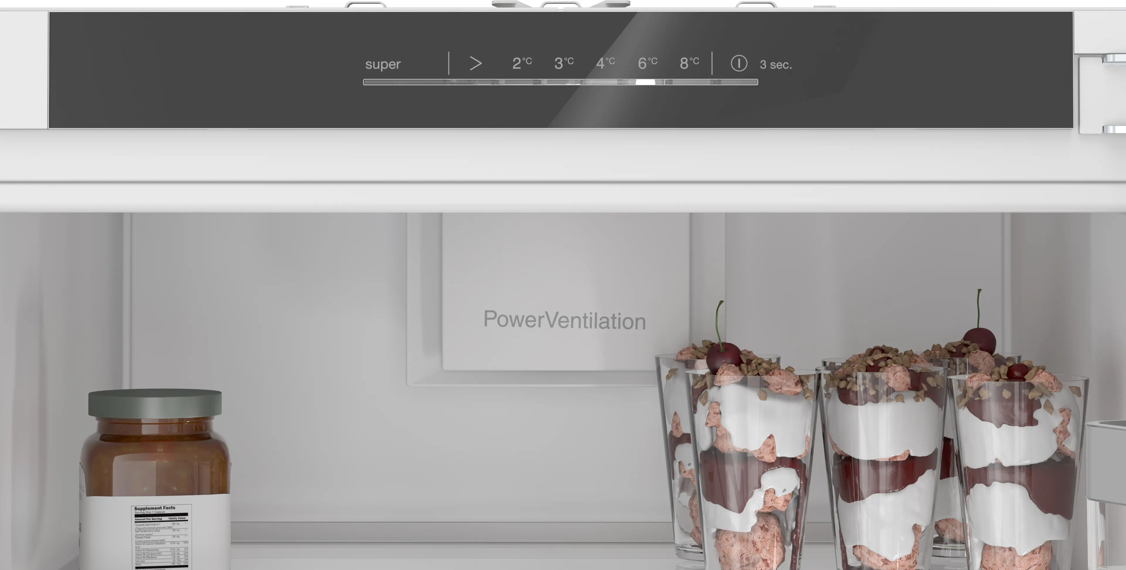 Serie 4 Inbouw koelkast 177.2 x 54.1 cm Vlakscharnier