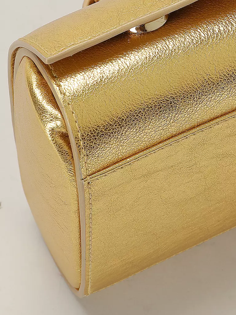 JULIA SKERGETH Ledertasche - Henkeltasche FLACHE HÄNKELTASCHE MINI gold