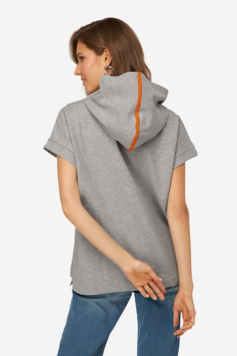 Hoodie, ärmellos, Robben-Print, Kapuze, OEKO-TEX