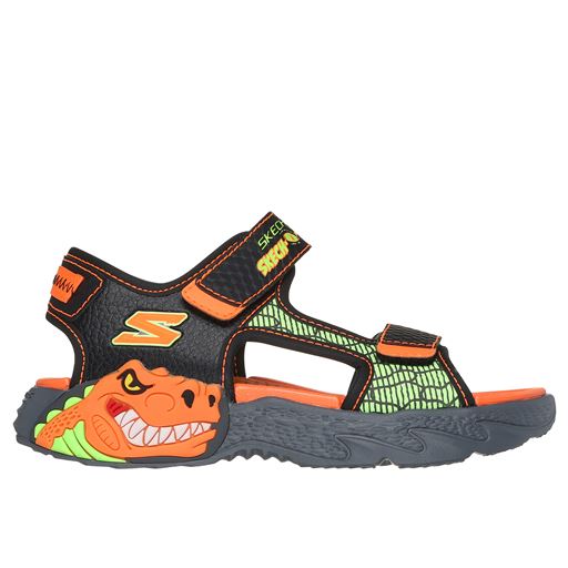 Skechers S-Lights Creature Splash Sandaler, BKOR Black Orange, 35