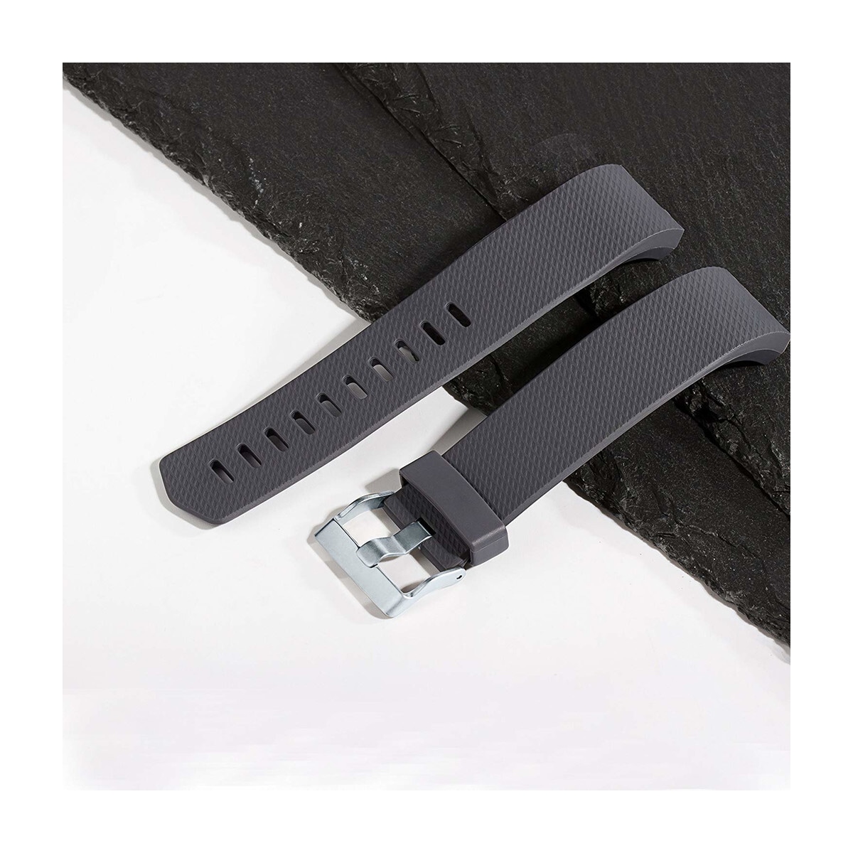 Klokkerem til Fitbit Charge 2, 3-pakning (S) Svart/grå/hvit