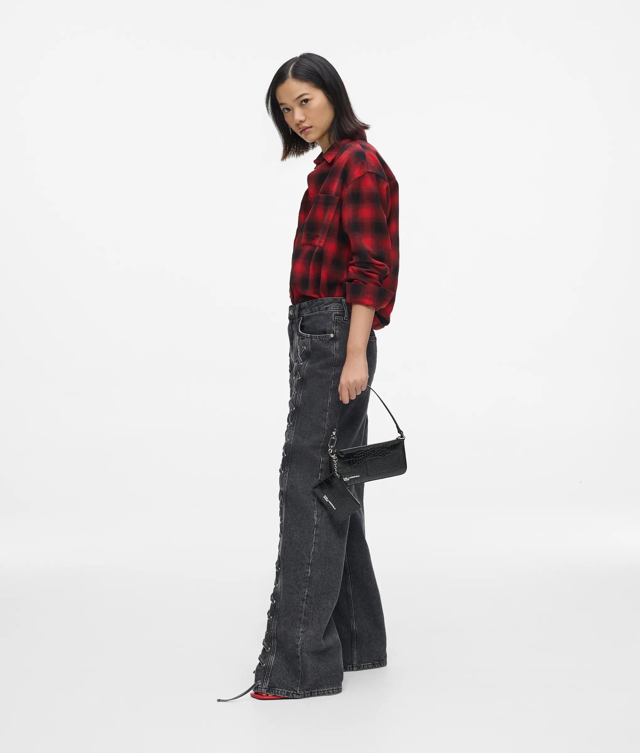 Multifunctionele kleine tas in croco look