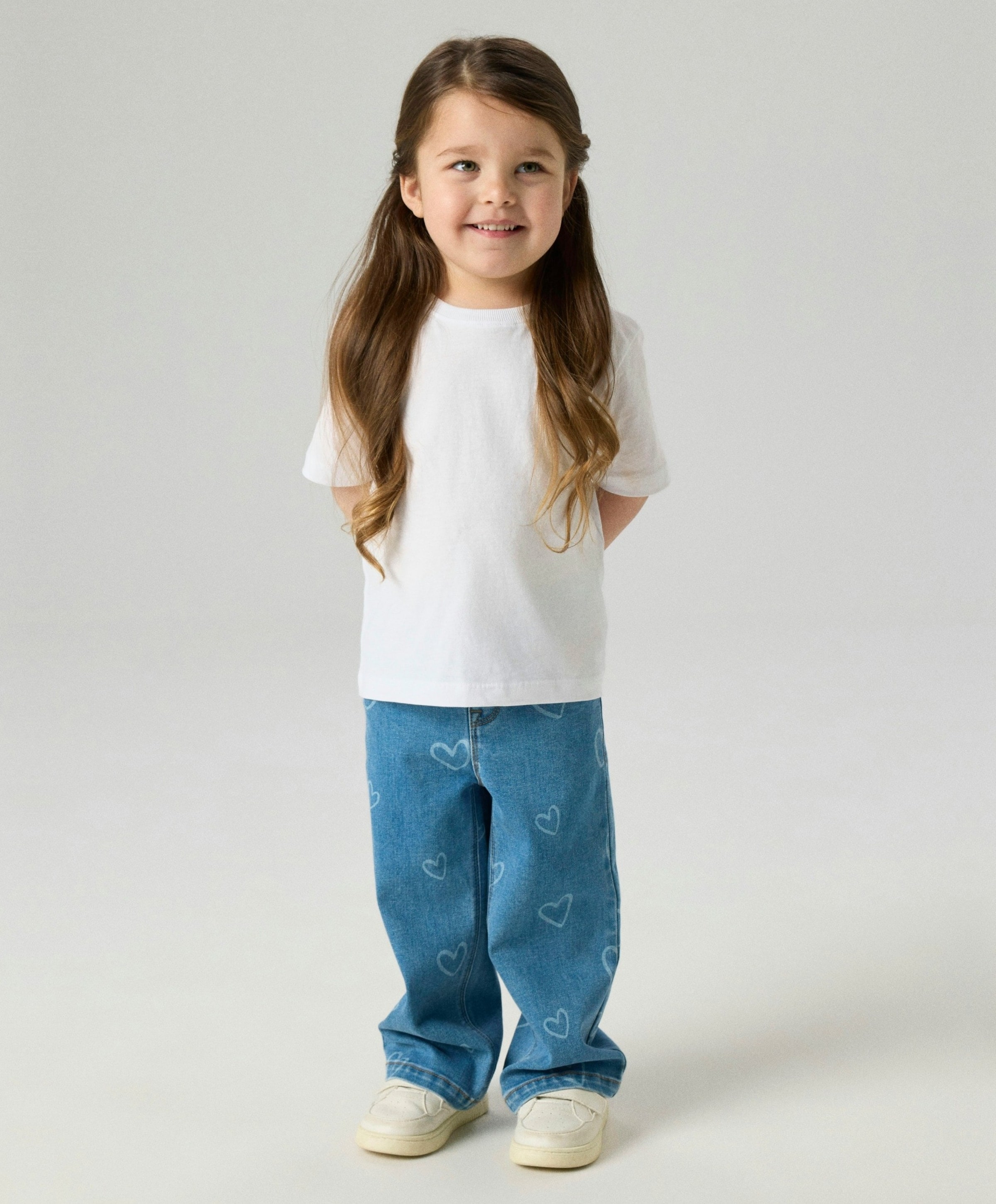 Name it NMFROSE WIDE AOP JEANS 4044-ON NOOS meisjes jeans blauw
