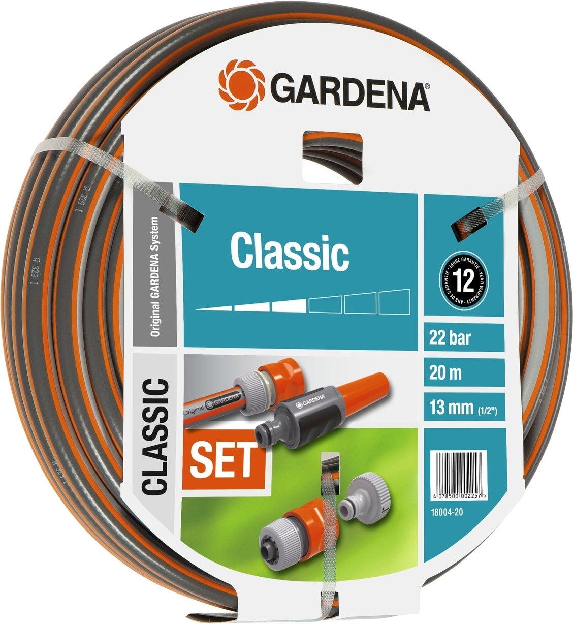 Gardena Classic tuinslang inclusief aansluitarmaturen 20 m 13 mm (1/2