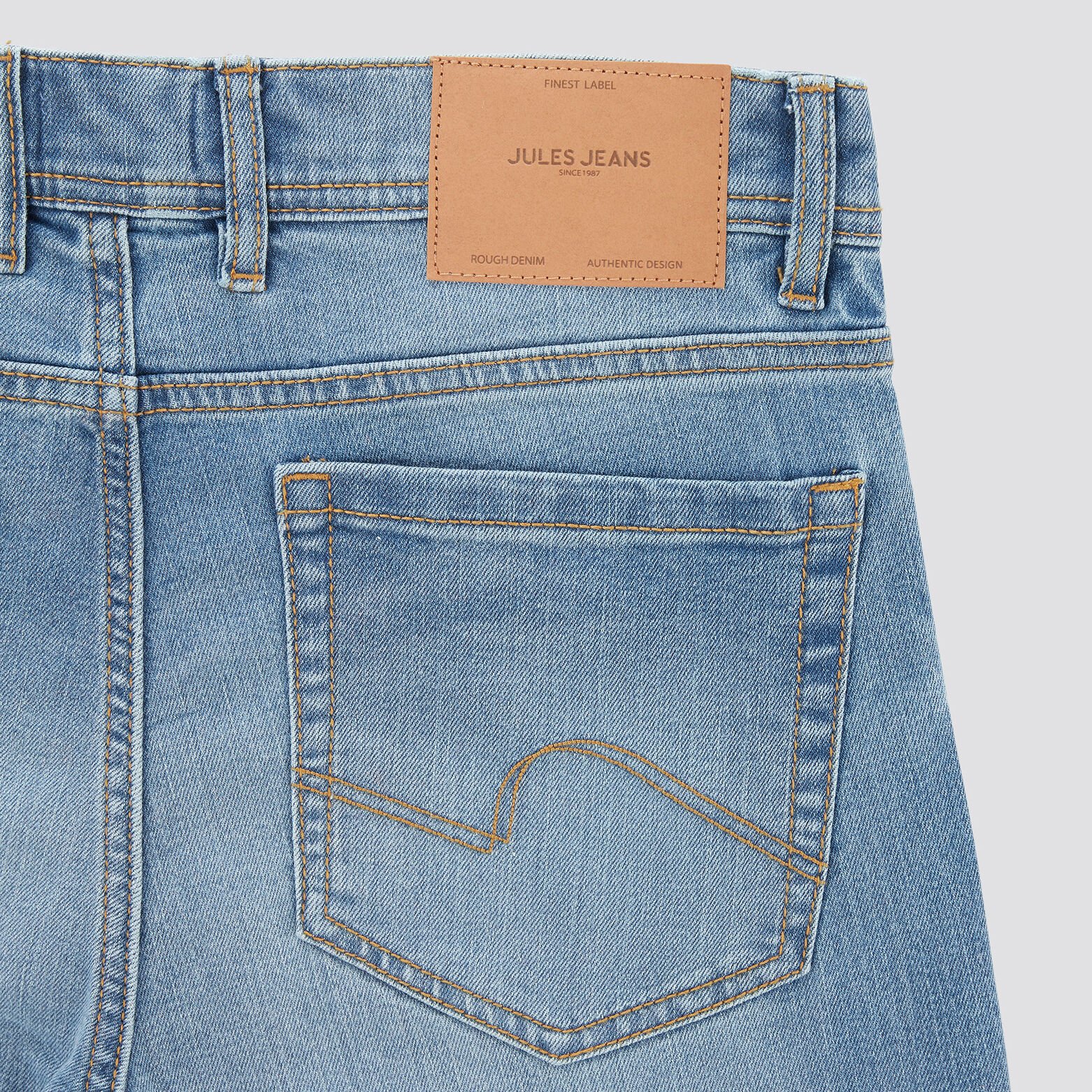 Jean straight en coton et polyester recyclés water Bleu