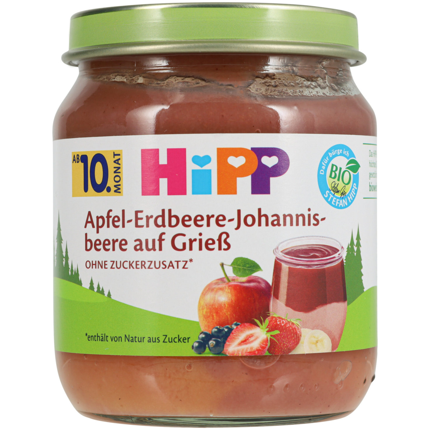 Hipp Apfel Erdbee & Johannisbeere Griess +10 Monate