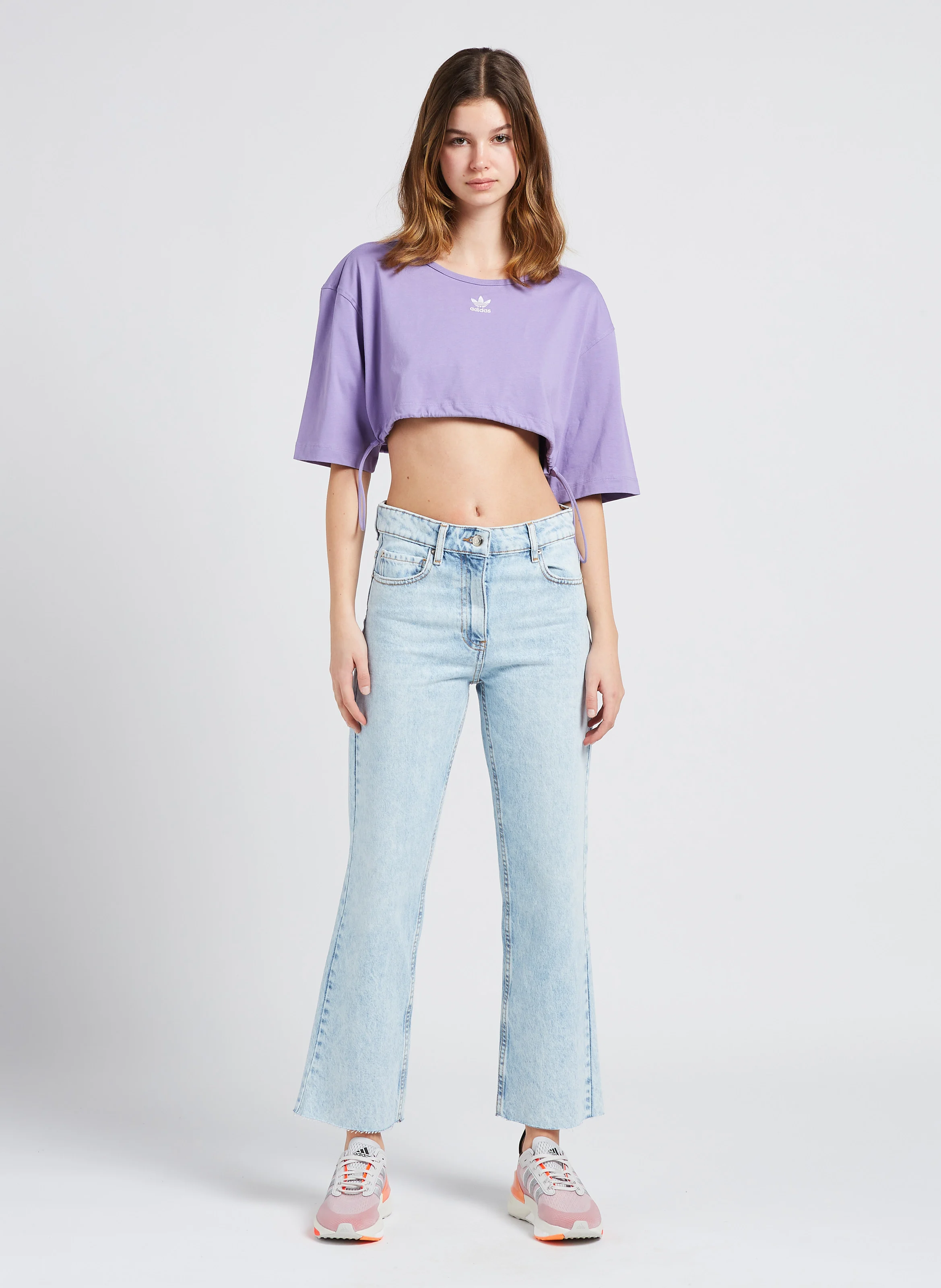 Tee shirt 2 en 1 en coton| Violet