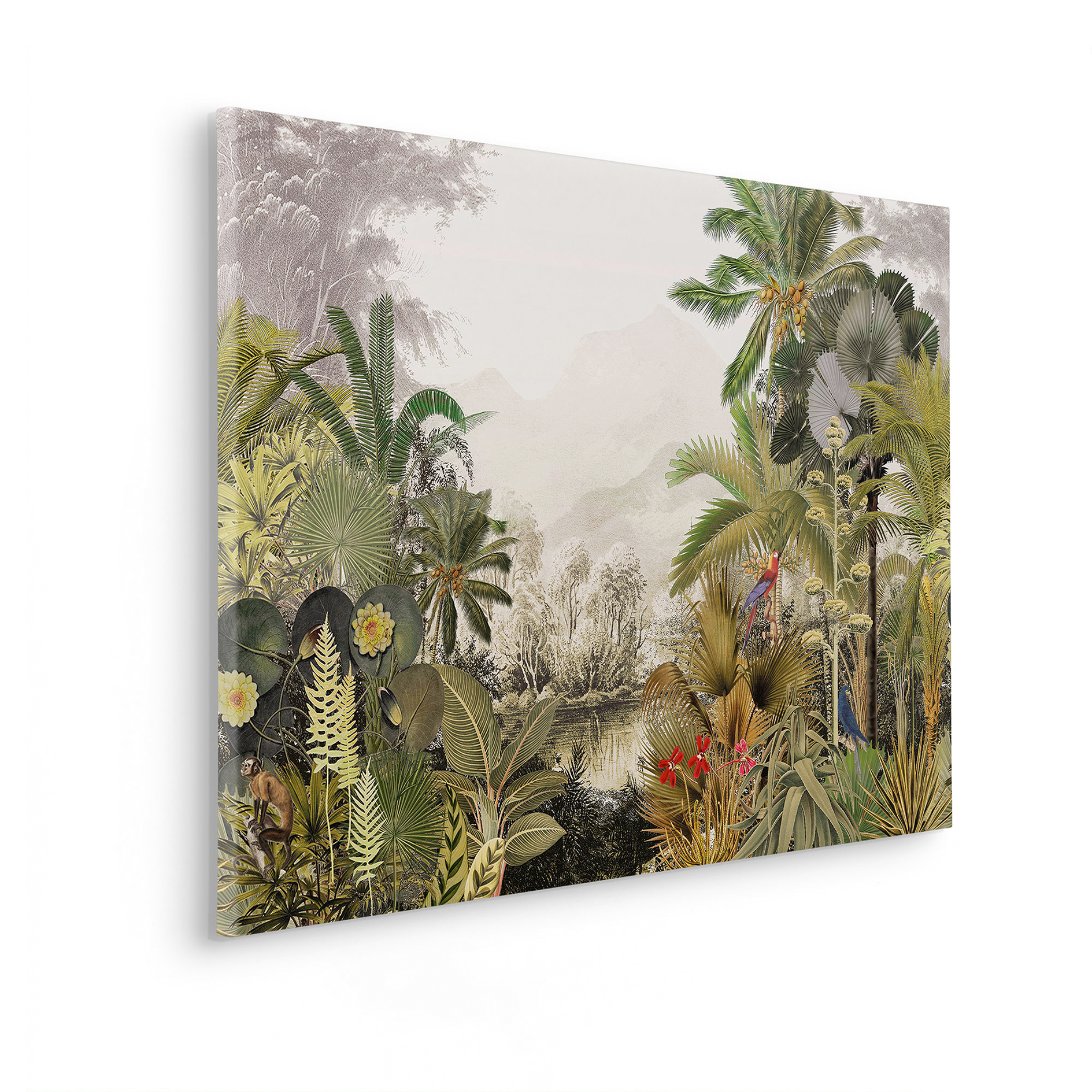 Keilrahmenbild HIDING PARROT - 60x90 cm