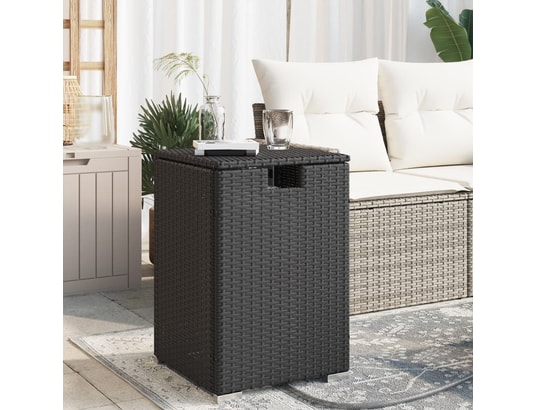 VIDAXL - Table d'appoint Table de couverture de bouteille de propane noir 40x40x60 cm