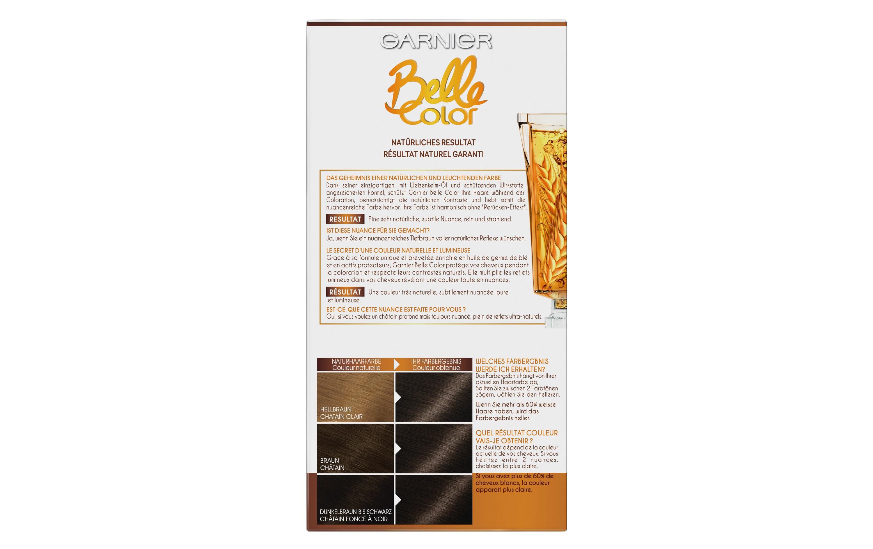 Haarcoloration Belle Color 24 DunkelbraunPermanente Haarfarbe für einen natürlichen Farbton