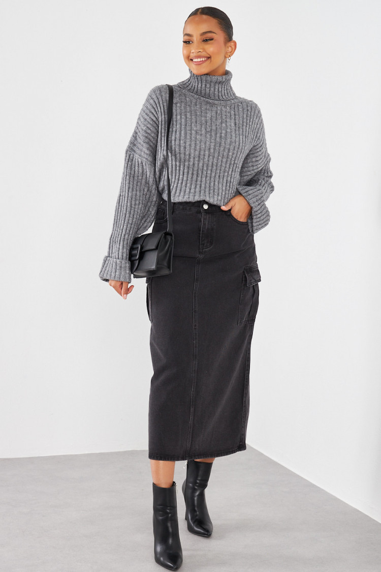 Jupe en jean noir