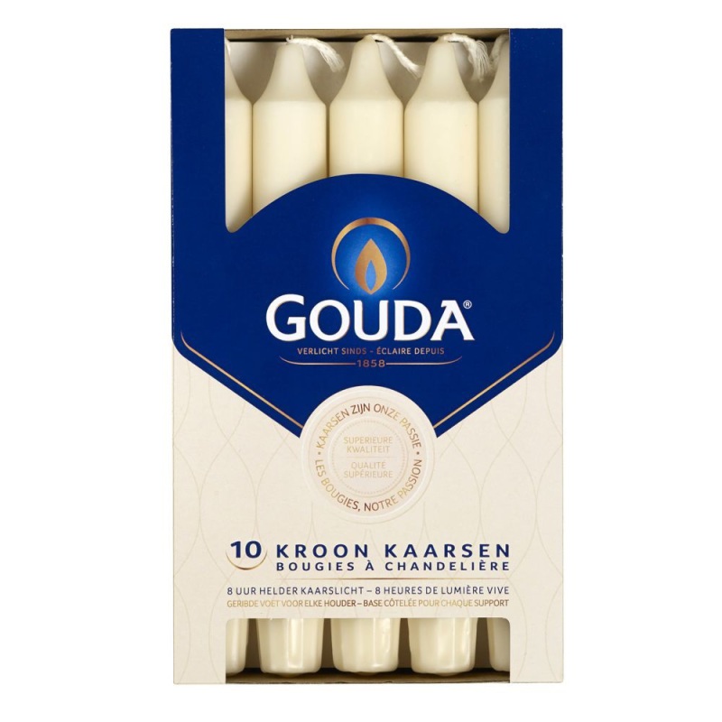 Gouda Kroonkaars ivoor 200/24 10st