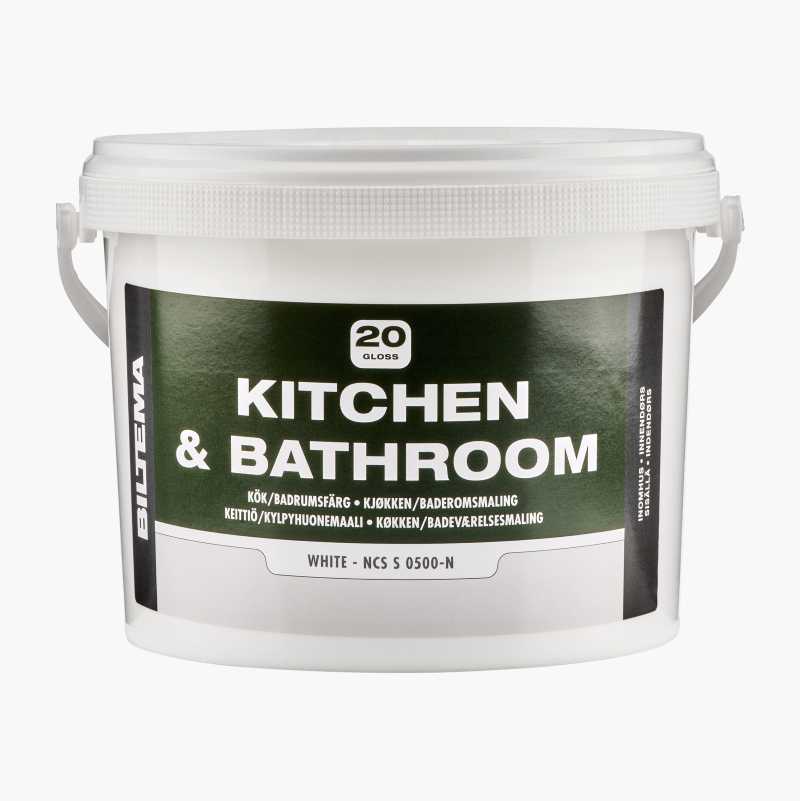 Kjøkken- og baderomsmaling, halvmatt, 3 liter