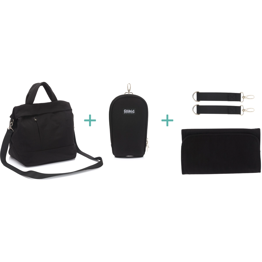 Fillikid Wickeltasche Palma Schwarz