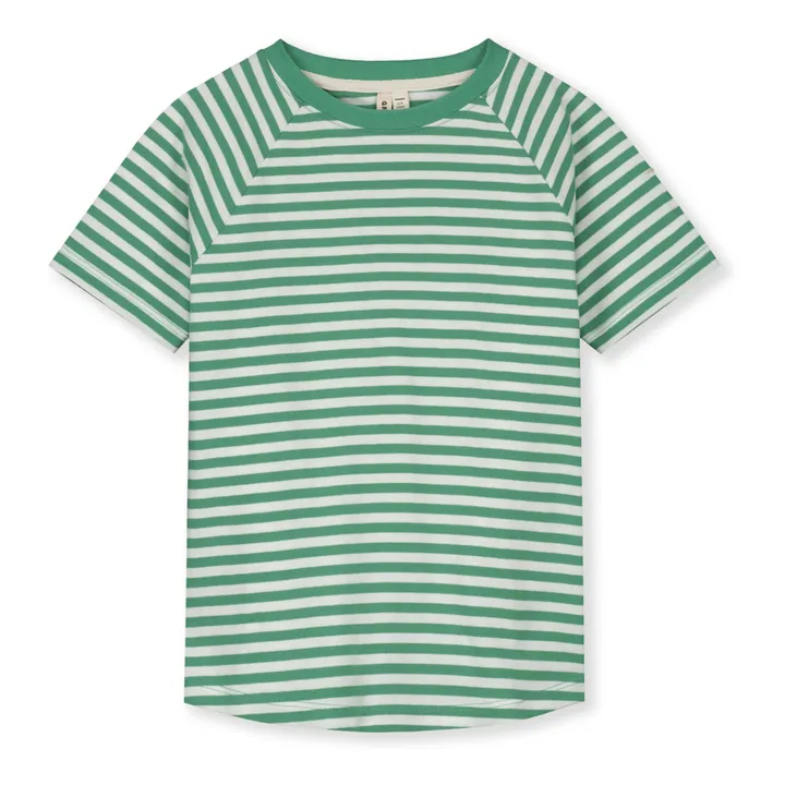Gray Label T-Shirt Rayé Coton Bio | Vert Menthe