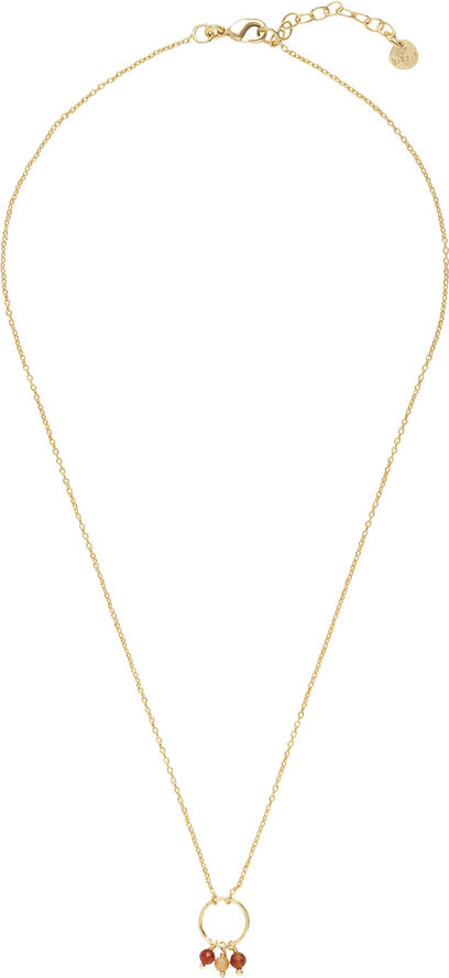 A Beautiful Story Sentiment Carnelian Citrine Necklace GP Gold