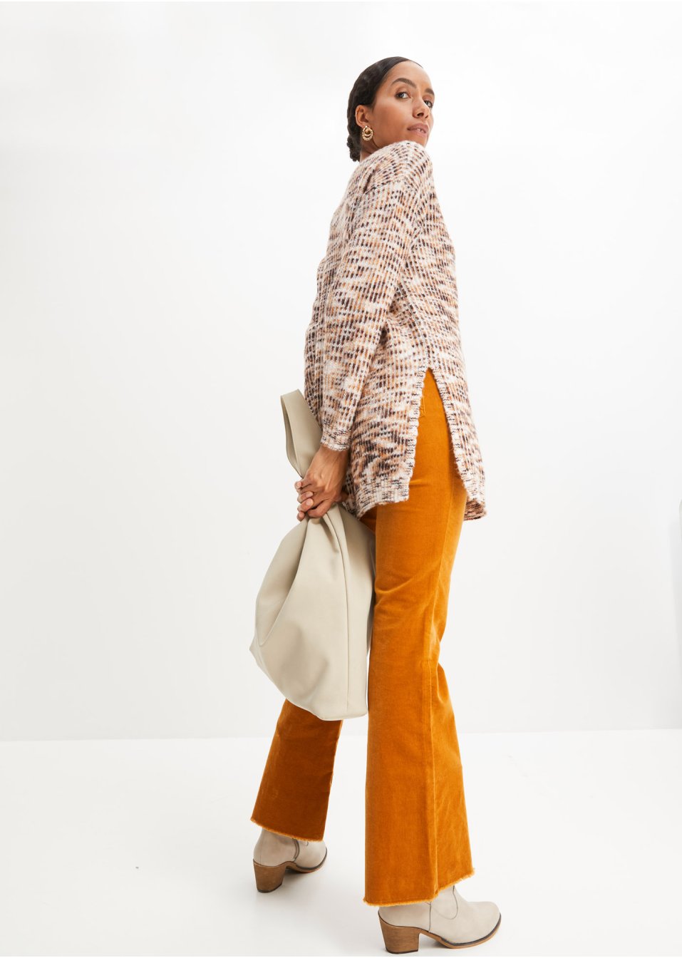 Pull avec fentes latérales extra longues