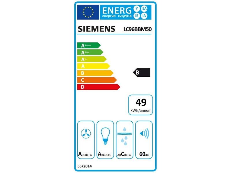 Siemens Wandhaube LC96BBM50 3   intensiv Stufen Effiziente Beseitigung von Fett, Geruch und Dampf aus der Küchenluft