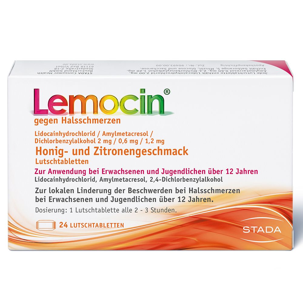 Lemocin gegen Halsschmerzen Honig-Zitrone