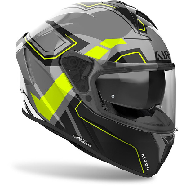 Airoh - Casque Spark 2 Dart Gris / Noir / Jaune fluo / Brillant