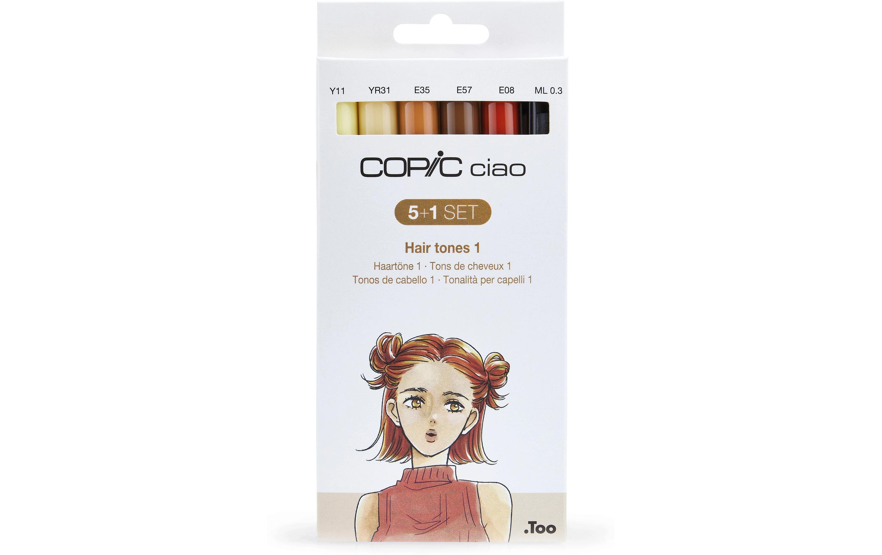 Grafikmarker Ciao 5+1 Set Hair Tones 1Stifteset