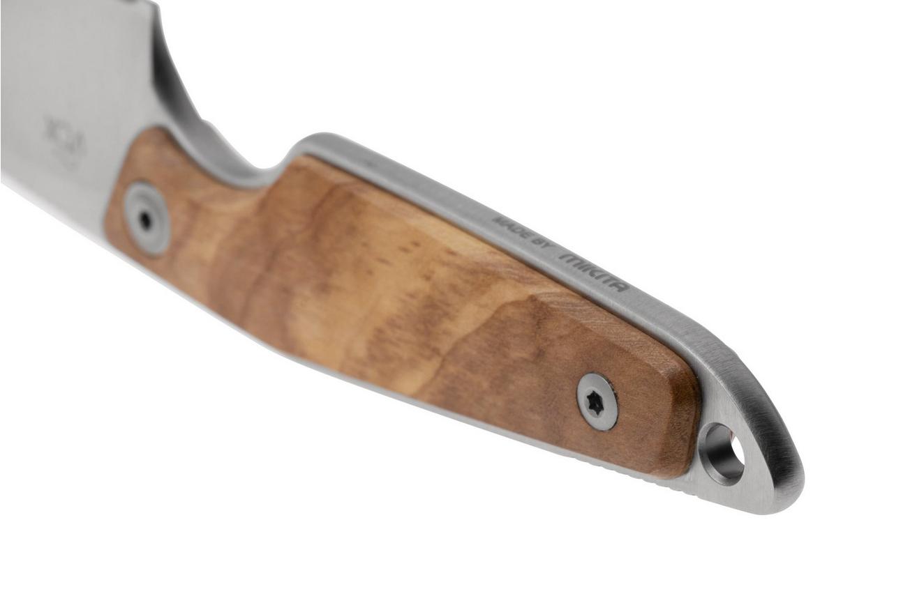 MKM Makro 1 Droppoint MK-MA01-O Olive Wood, vaststaand mes, Jesper Voxnaes design
