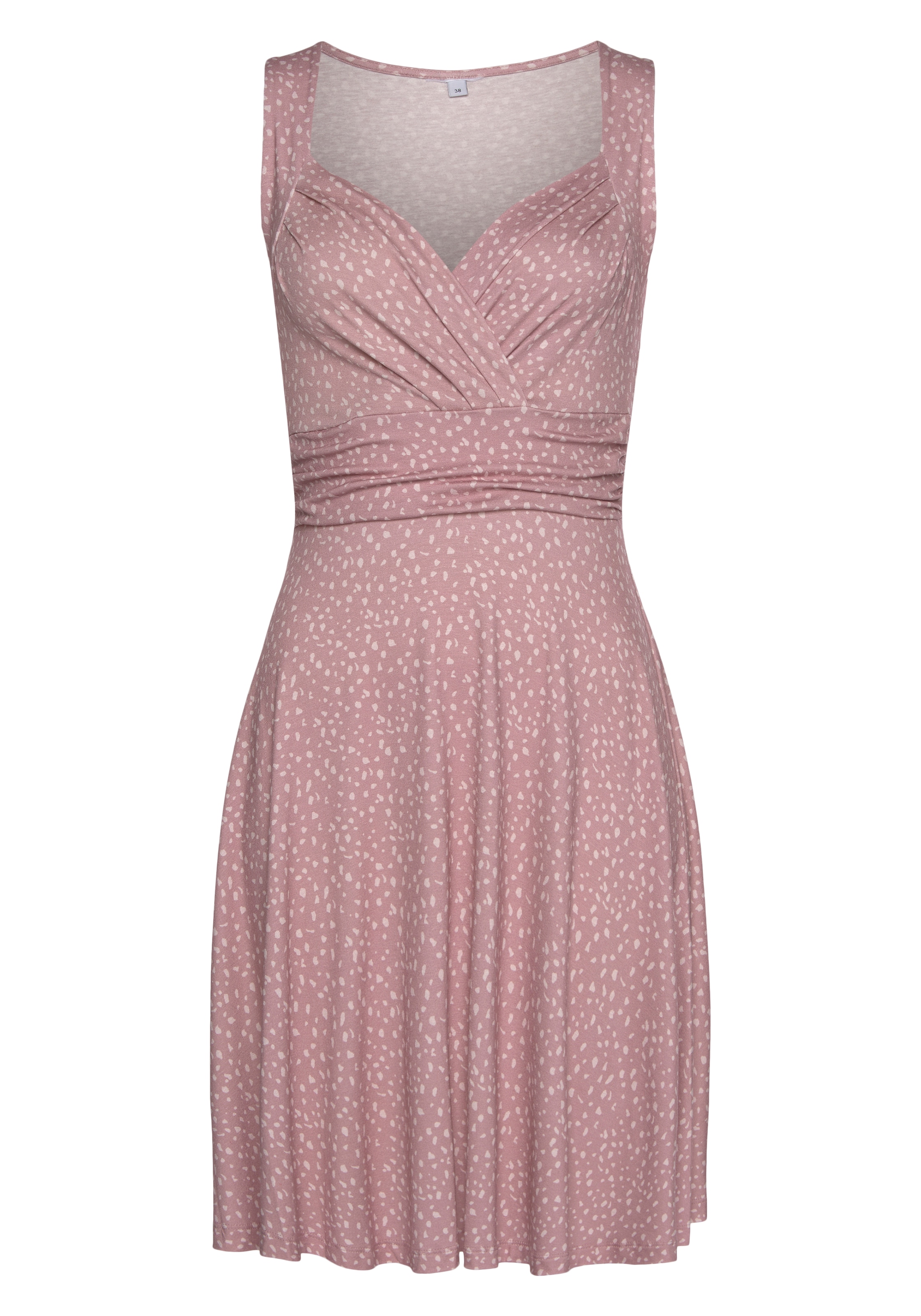 Vivance Jerseykleid mit Alloverdruck in Wickeloptik, Sommerkleid, Strandkleid