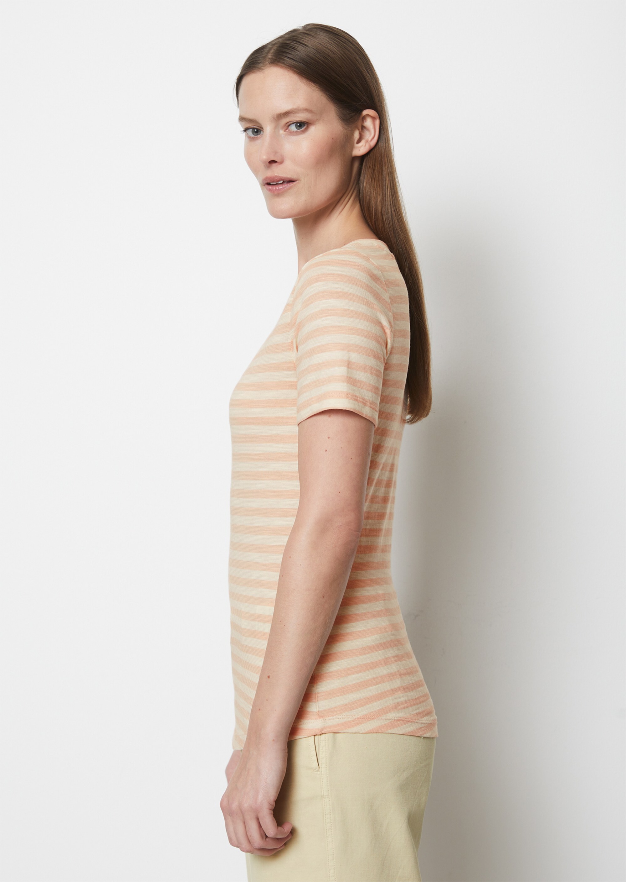 Ringel-T-Shirt regular aus Organic Cotton Slub Jersey
