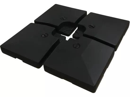 4 Dalles à lester pour gros parasol déporté - 4 x 3 - 104 KG - Noir