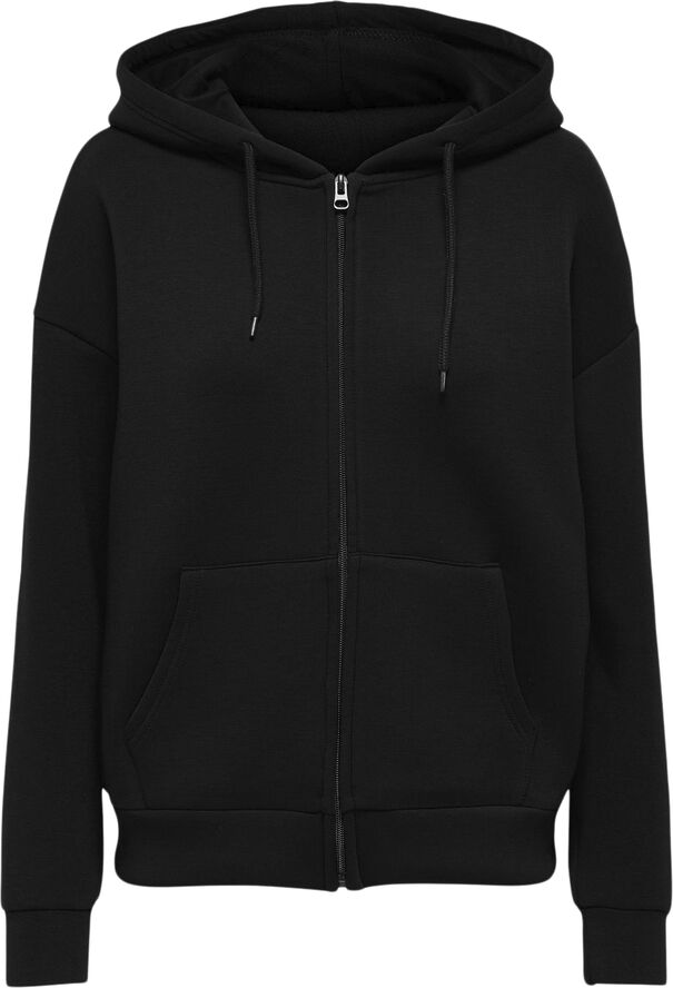 ONLY ONLNAOMI L/S ZIP HOOD SWT Black