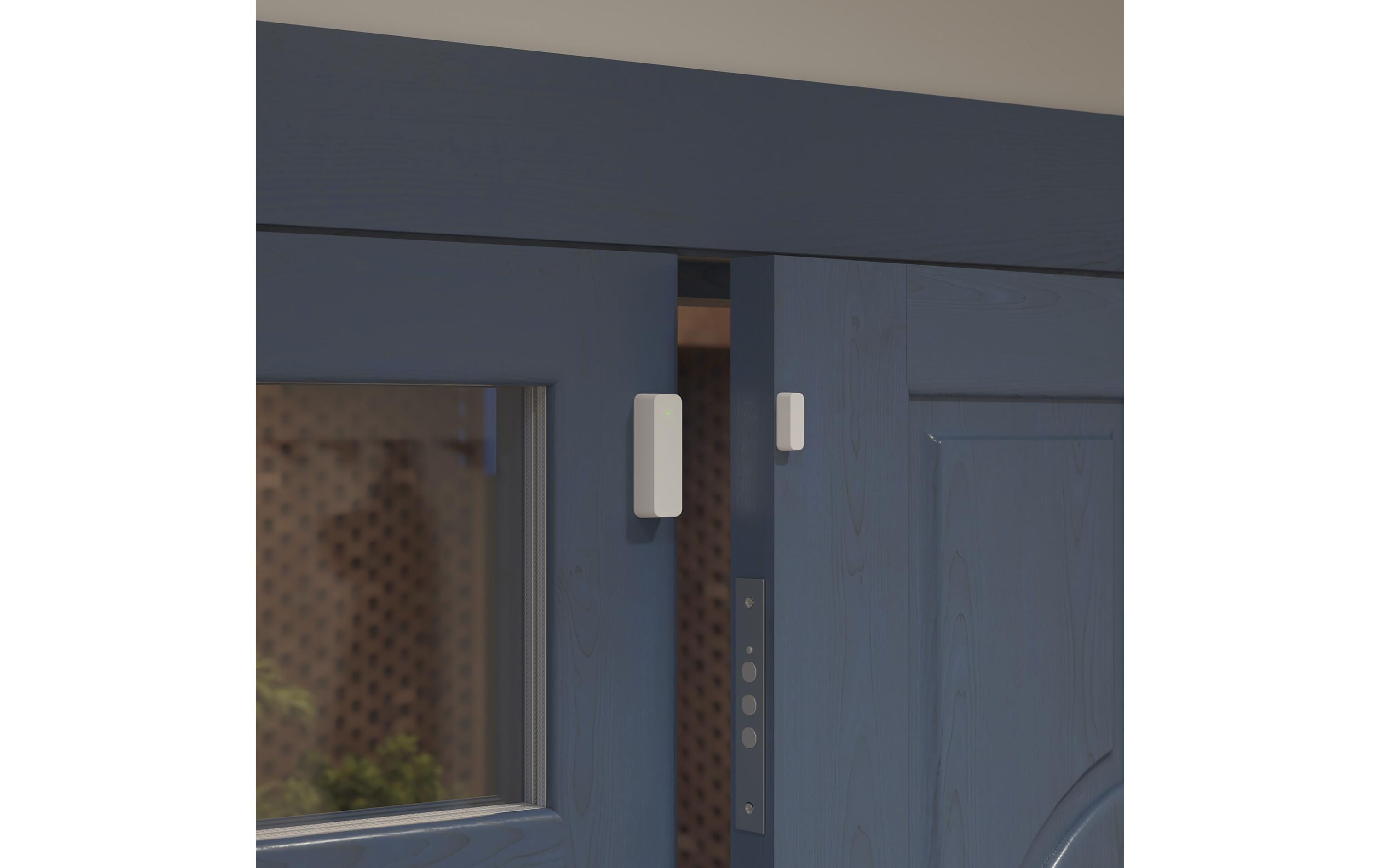 Smarter Kontaktsensor, Doppelpack, WeissIntelligenter Kontaktsensor für Zuhause zur Verbindung zu Kamera und Licht