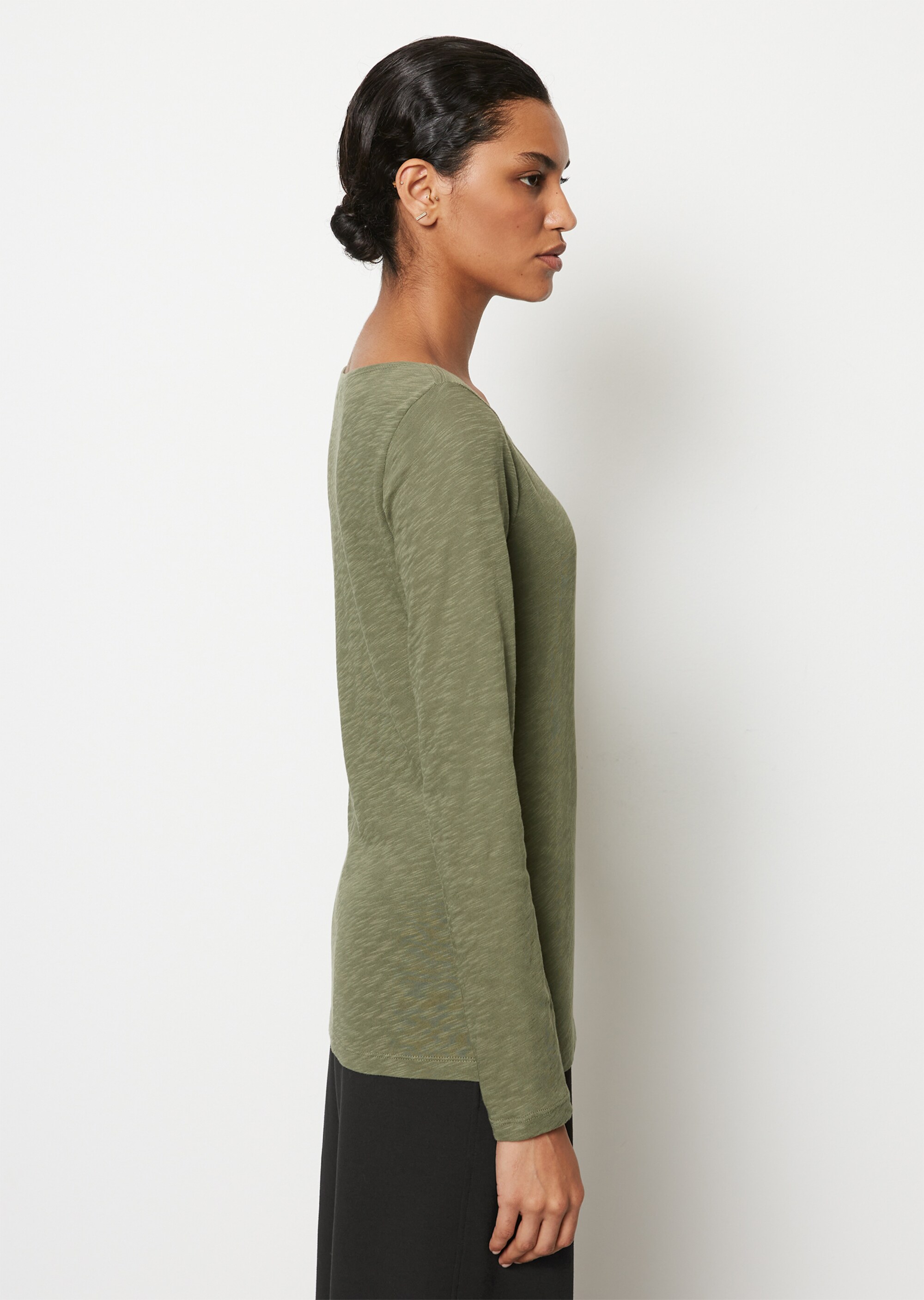 Longsleeve regularaus Slub Jersey