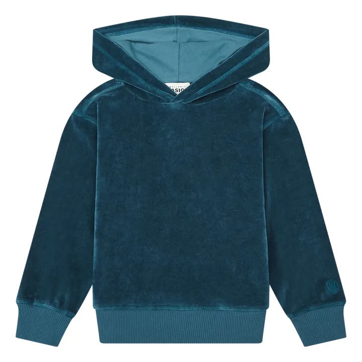 SMALLABLE BASICS Hoodie en Velours Garçon | Océan