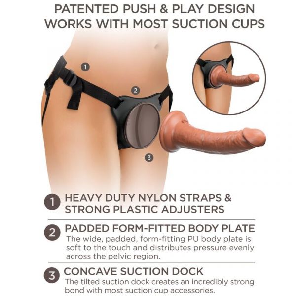 King Cock Elite Body Dock Kit 5469170000 Strap-on Dildo Laranja
