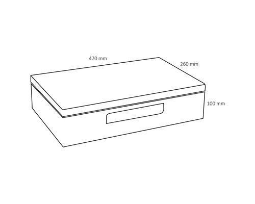 Wastafelblad en plank HURA L 47 x 26 x 10 cm Eiken 38.005.98