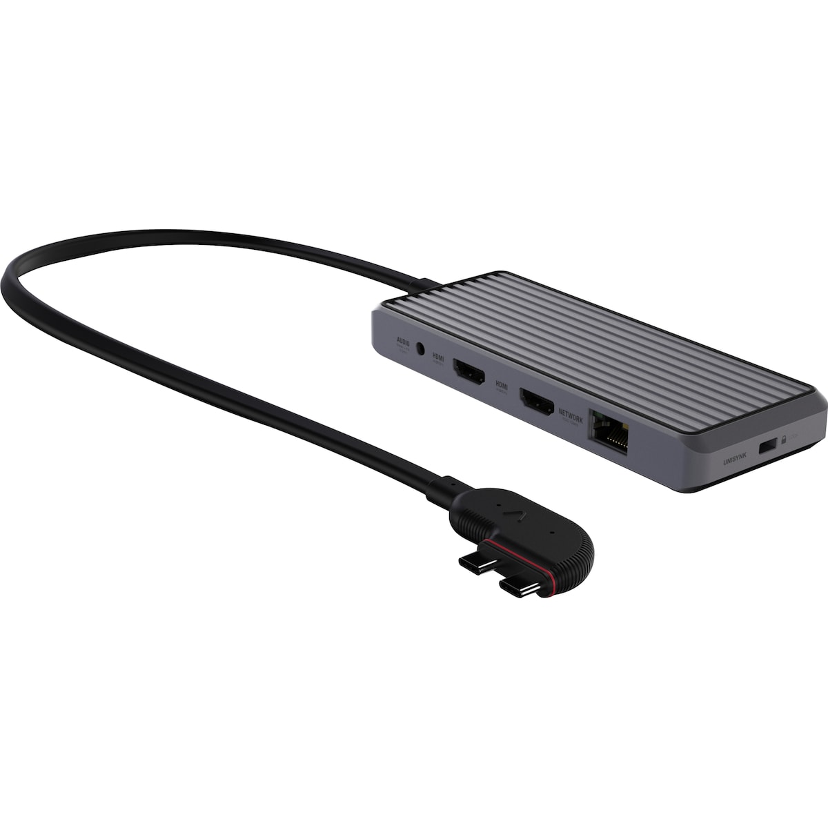 Unisynk 10 Port Dual Screen Hub adapter for Mac (stellargrå)