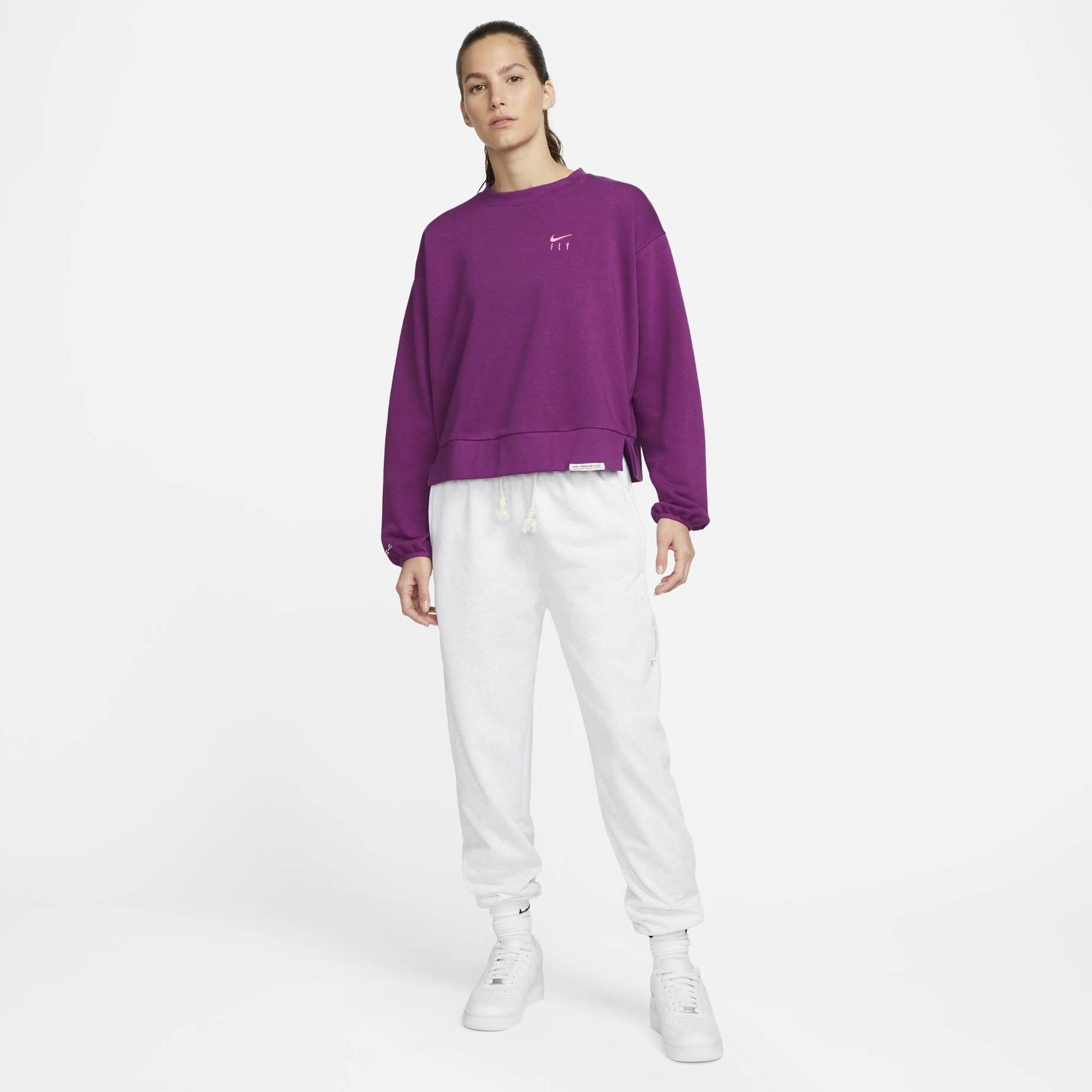 Nike| Damen Sweatshirt FLY DRI-FIT Oversized Fit cropped