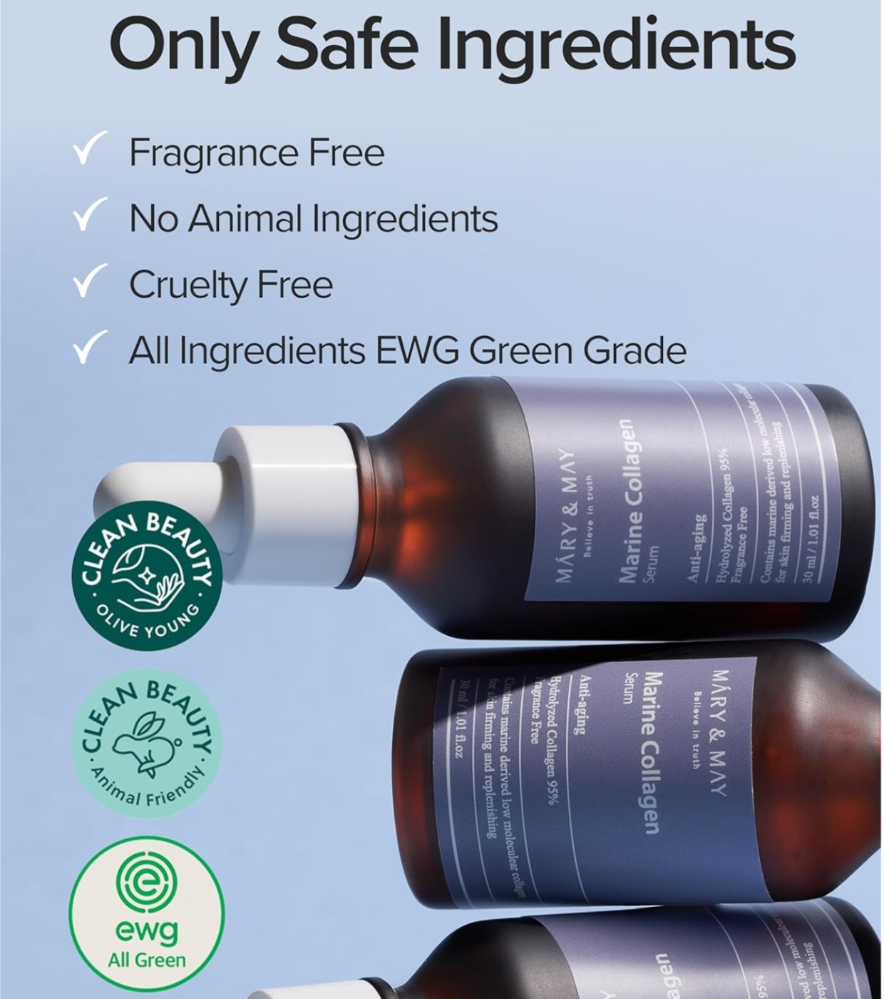 Mary & May - Sérum facial antirrugas Marine Collagen