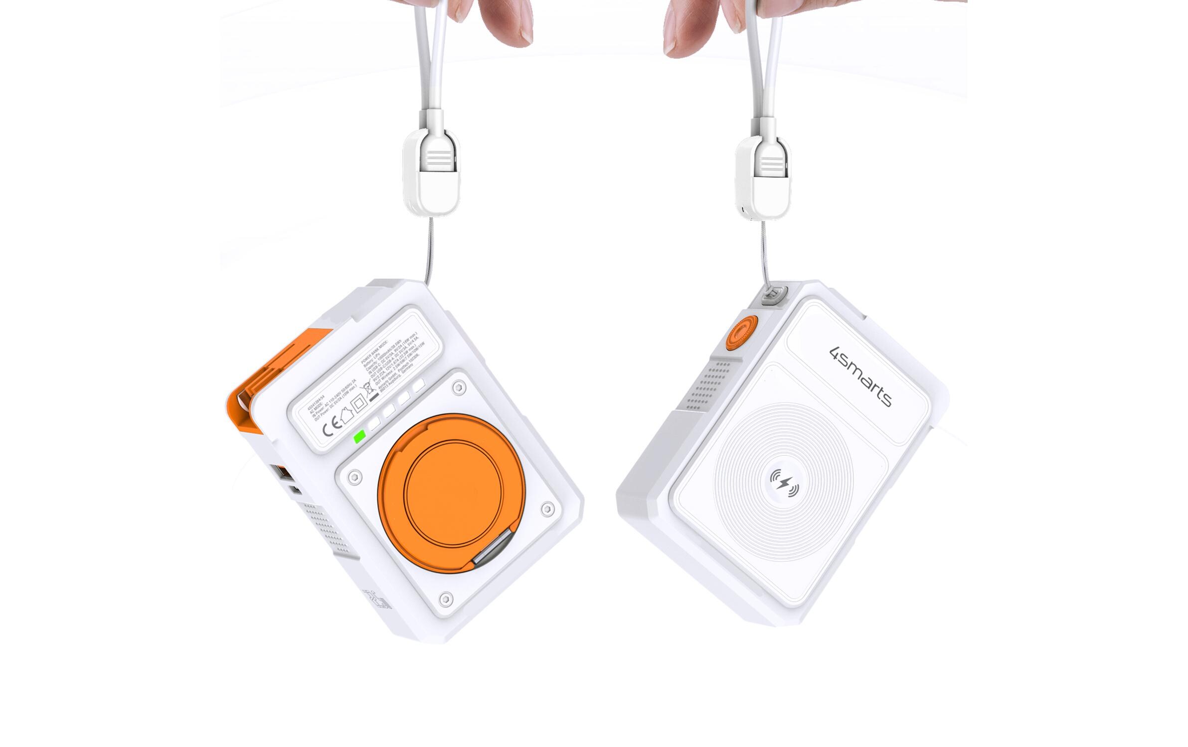 Powerbank 6in1 Hybrid Charger 10000 mAhKabelloses Ladegerät mit Multi-Ladefunktion