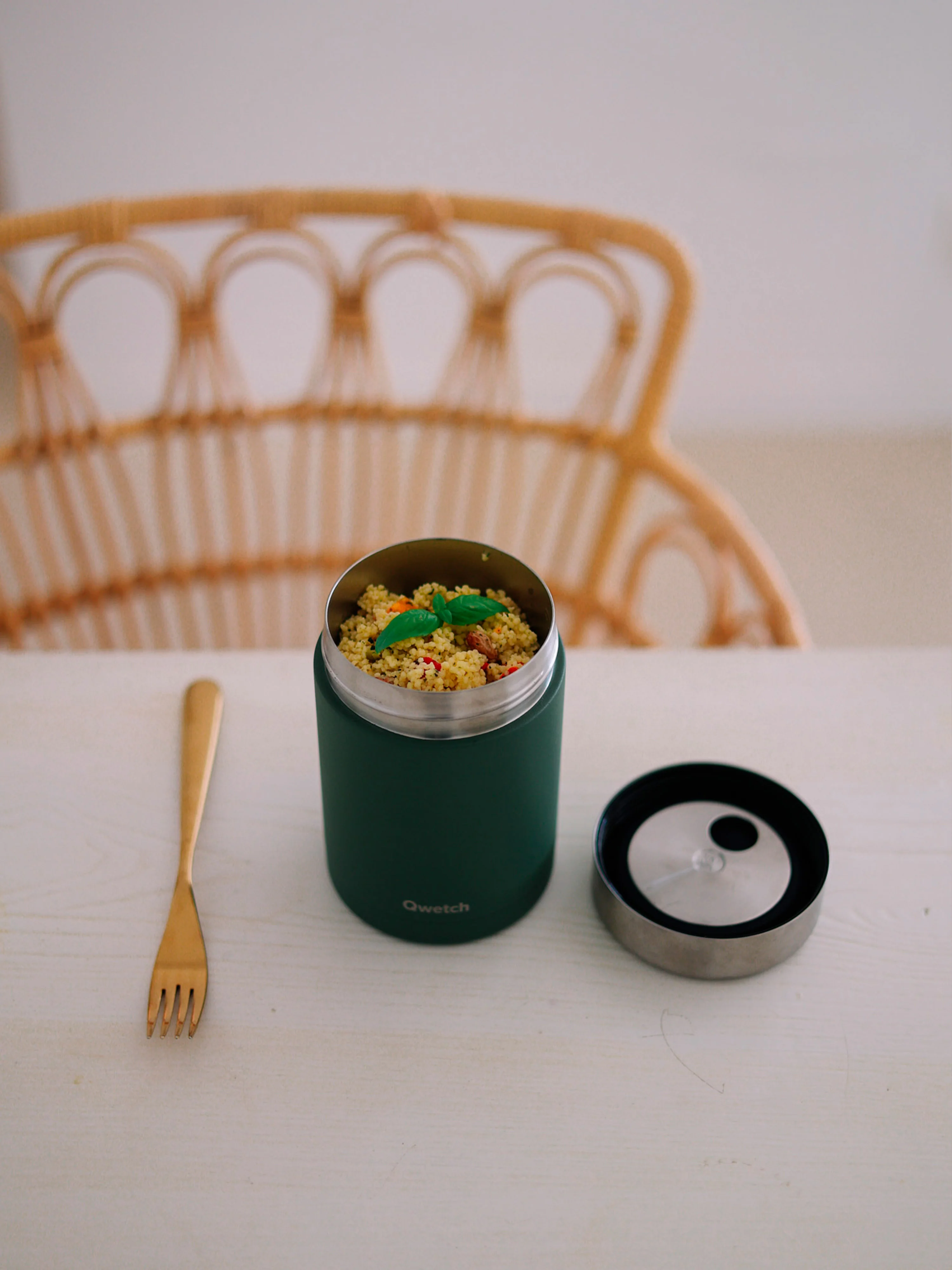Boîte Repas Isotherme Granite Kaki - Qwetch