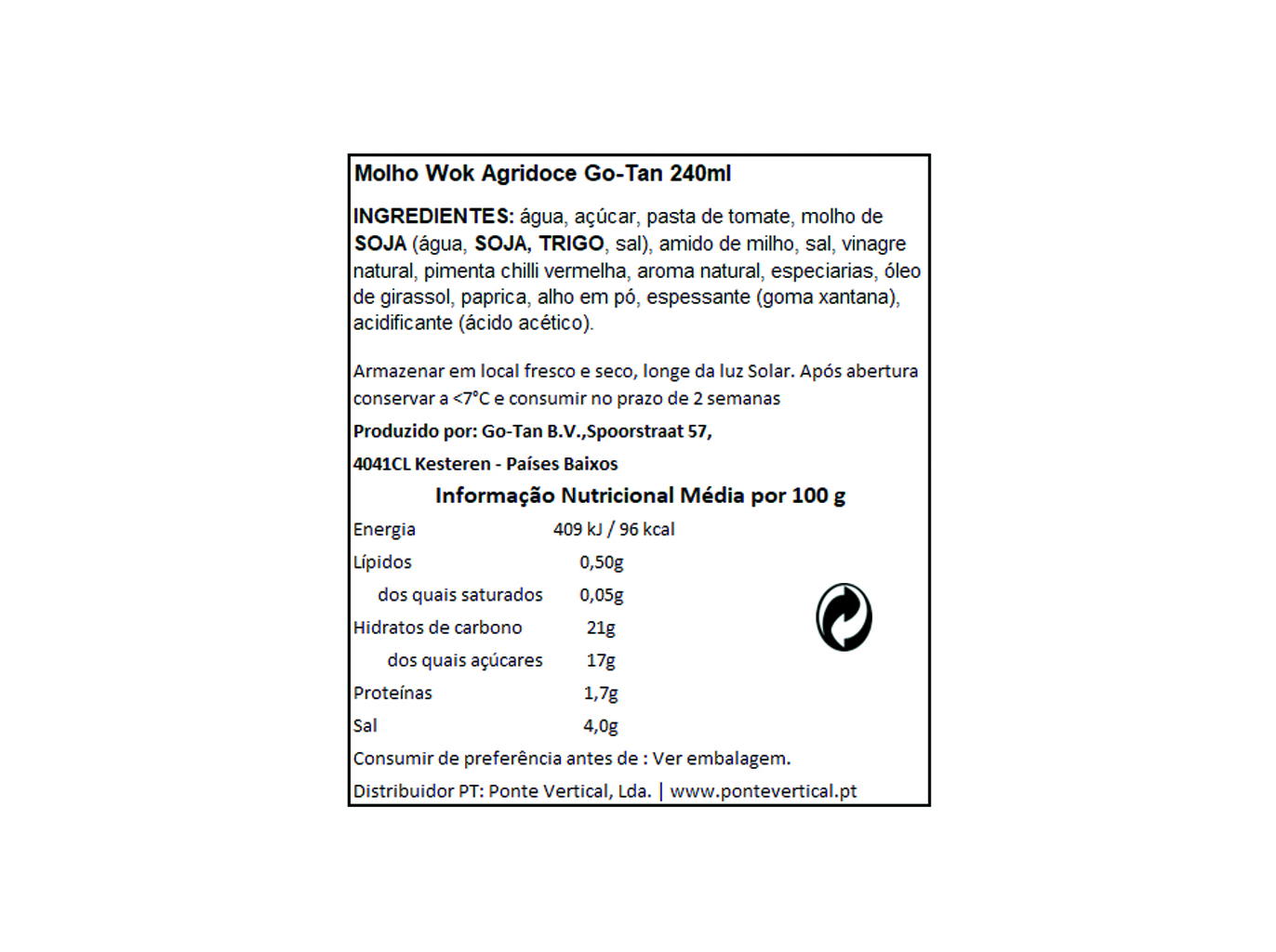MOLHOS GO TAN AGRIDOCE 240ML