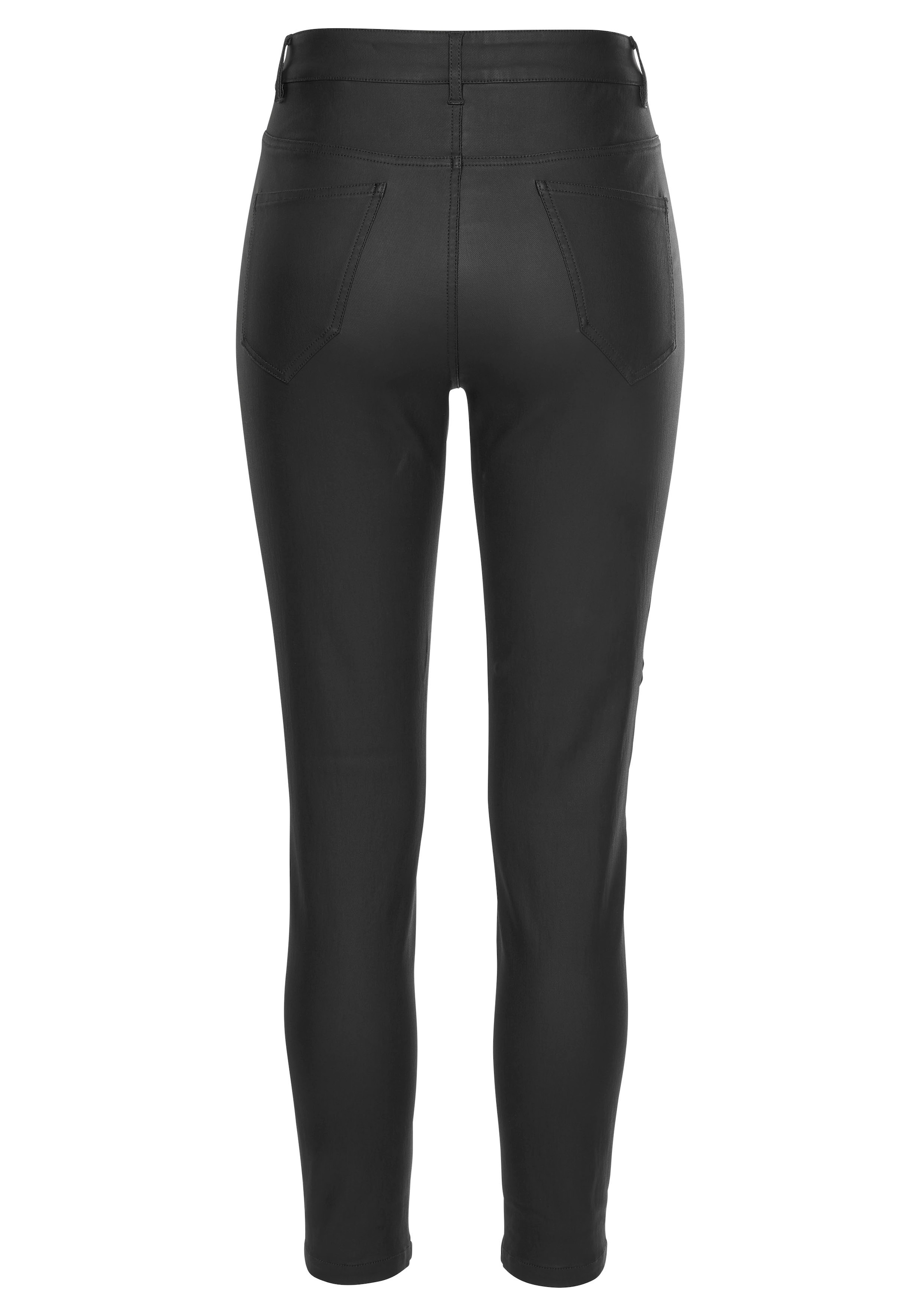 LASCANA Lederimitathose  in schmaler Passform, figurbetonte Jeggings mit Stretchanteil