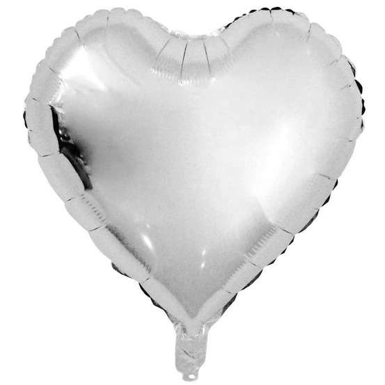 Ballon aluminium cœur argent