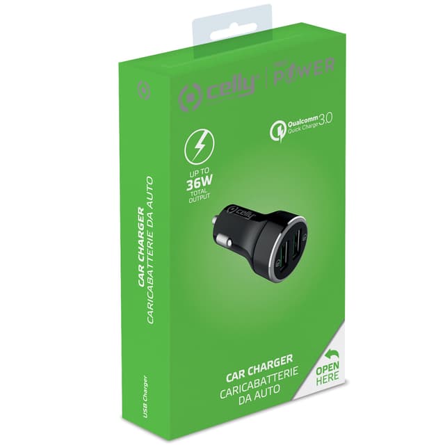 Celly Billader 2xUSB QC3 Max 36W