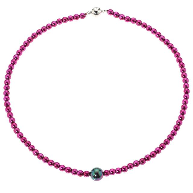 Glamour-Collier, Muschelkernperle, Magnet, ca. 50 cm