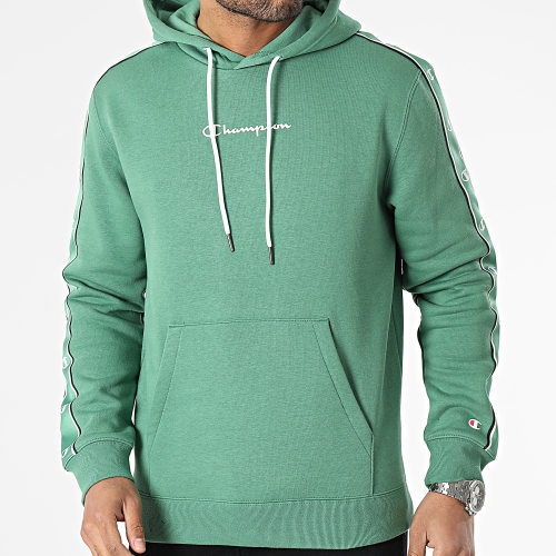 Sweat Capuche A Bandes 218910 Vert