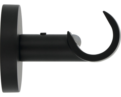 Enkelsporige beugel voor Premium Black Line, matzwart, Ø 20 mm, 5 cm lang, 1 st.